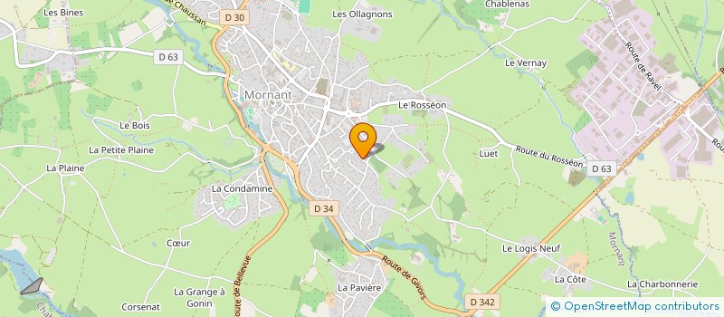 localisation de l'entreprise SCI LES CAILLOUX  MORNANT