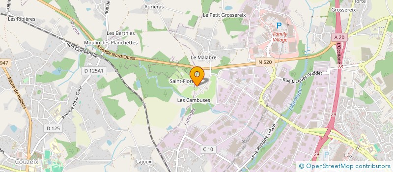 localisation de l'entreprise SCI LES CAMBUSES à LIMOGES