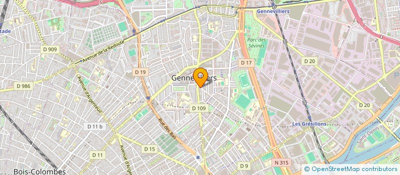 localisation de l'entreprise SCI LES CAMELIAS à GENNEVILLIERS