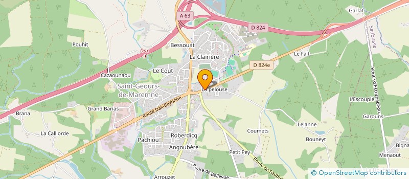 localisation de l'entreprise SCI LES CAMELIAS à SAINT-GEOURS-DE-MAREMNE