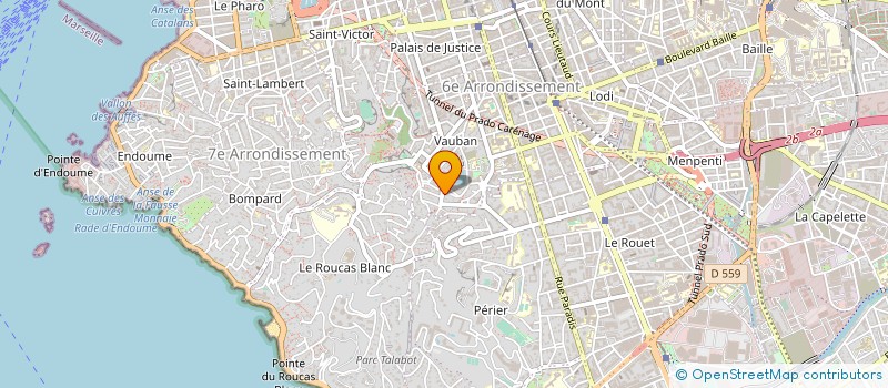 localisation de l'entreprise SCI LES CAMOINS à MARSEILLE 6EME