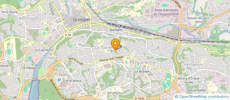 localisation de l'entreprise SCI  LES CAPUCINES  QUIMPER