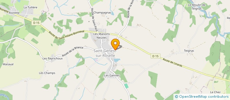 localisation de l'entreprise SCI LES CARDERIES à SAINT-GENEST-SUR-ROSELLE