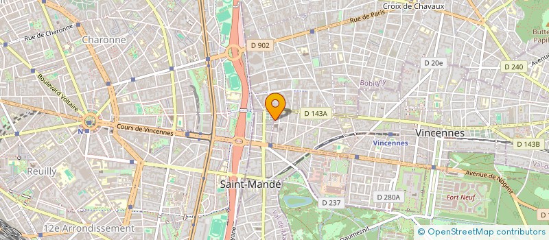 localisation de l'entreprise SCI LES CARIATIDES à VINCENNES