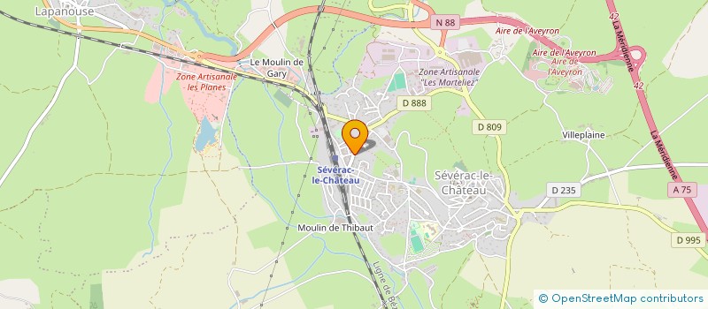 localisation de l'entreprise SCI LES CARLINES  SEVERAC D'AVEYRON