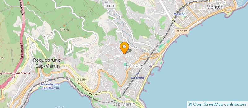 localisation de l'entreprise SCI LES CAROUBIERS à ROQUEBRUNE-CAP-MARTIN