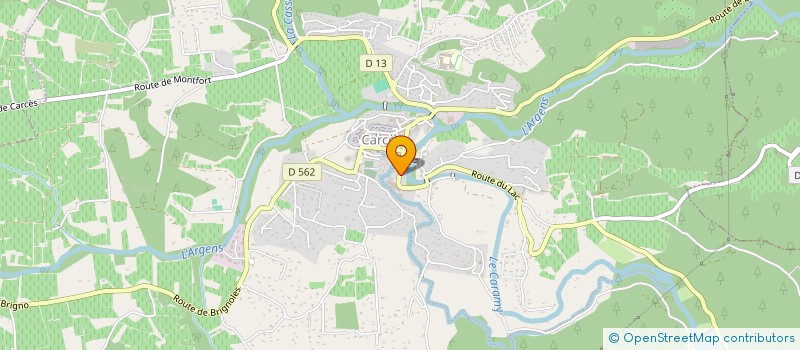 localisation de l'entreprise SCI LES CASCADES  CARCES