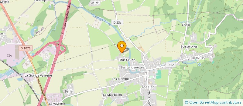 localisation de l'entreprise SCI LES CEDRES  TOSSIAT