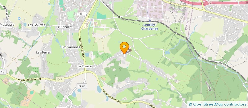 localisation de l'entreprise SCI LES CEDRES BLEUS  LENTILLY