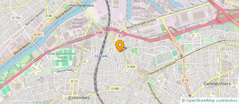 localisation de l'entreprise SCI LES CEDRES BLEUS à COLOMBES