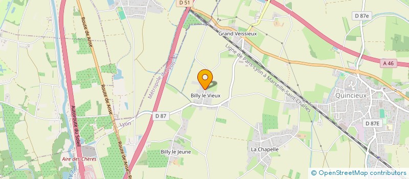 localisation de l'entreprise SCI LES CEDRES DE TREVOUX  QUINCIEUX