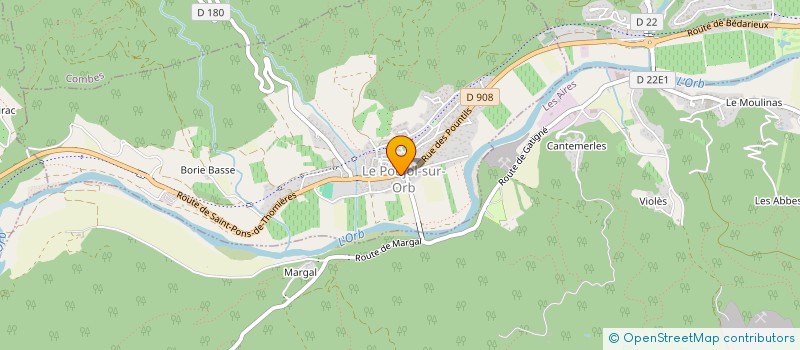 localisation de l'entreprise SCI LES CEVENNES  LE POUJOL-SUR-ORB