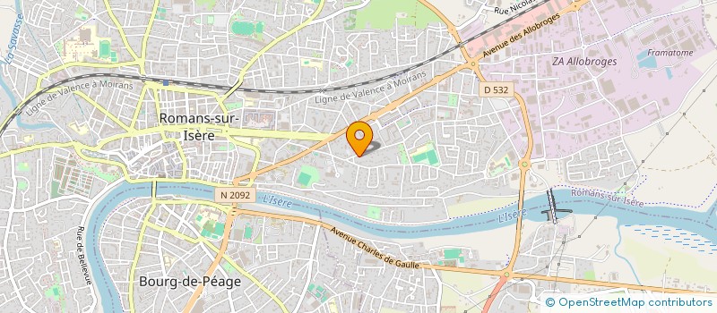 localisation de l'entreprise SCI LES CHABOTTES  ROMANS-SUR-ISERE