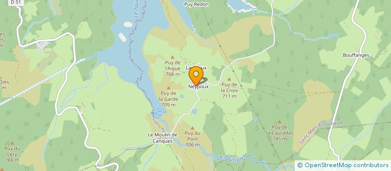 localisation de l'entreprise SCI LES CHABRIERES  SAINT-MARC-A-LOUBAUD