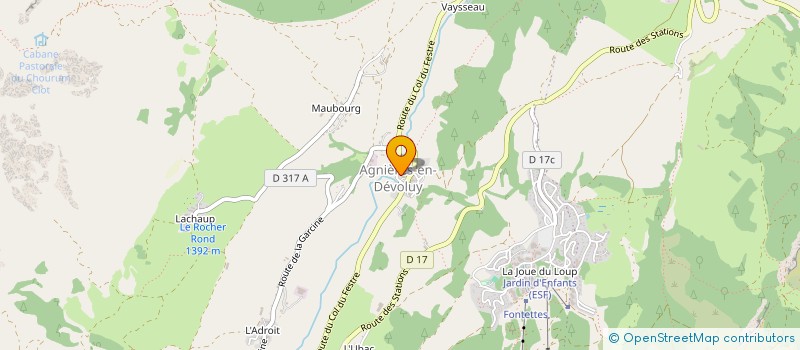 localisation de l'entreprise SCI LES CHALETS D'AUROUZE à DEVOLUY