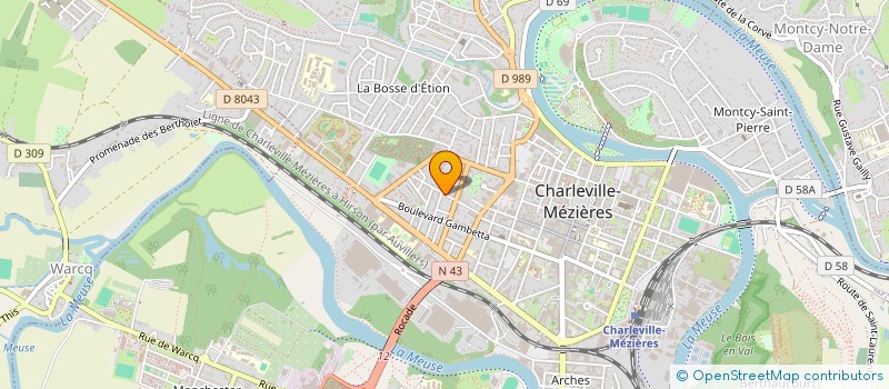 localisation de l'entreprise SCI LES CHAMOIS  CHARLEVILLE-MEZIERES