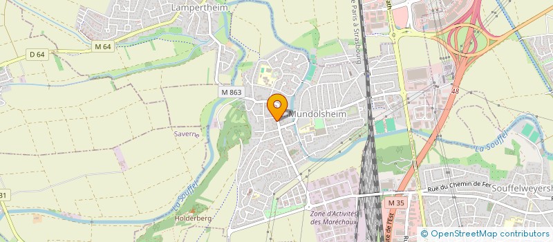 localisation de l'entreprise SCI LES CHAMPEAUX  LAMPERTHEIM