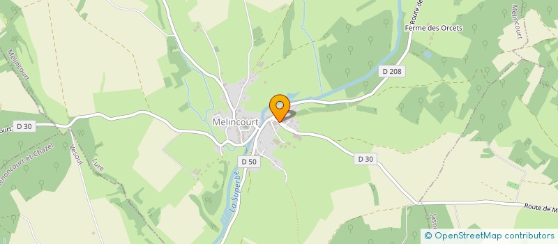 localisation de l'entreprise SCI LES CHAMPS CAILLOUX  MELINCOURT