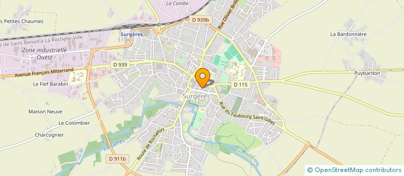 localisation de l'entreprise SCI LES CHAMPS DE BLE  SURGERES