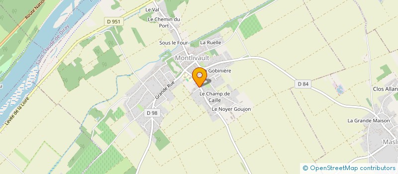 localisation de l'entreprise SCI LES CHAMPS DE CAILLE  MONTLIVAULT