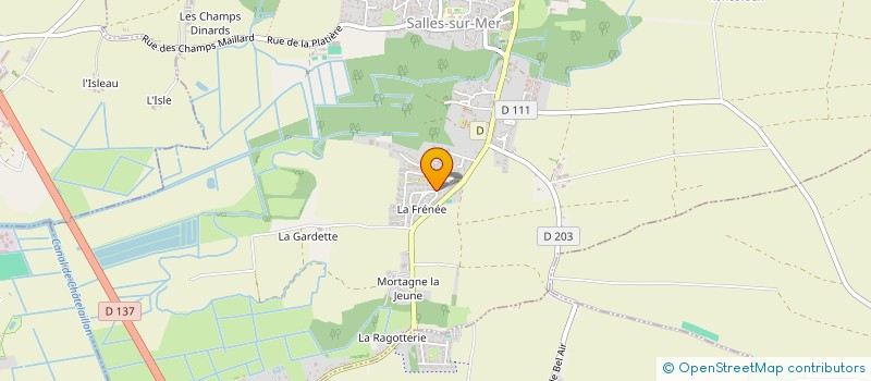 localisation de l'entreprise SCI LES CHAMPS DU PELENNOR  SAINT MEDARD D'AUNIS