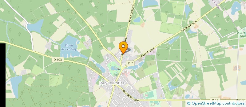 localisation de l'entreprise SCI LES CHAMPS FLEURIS à JOUY-LE-POTIER