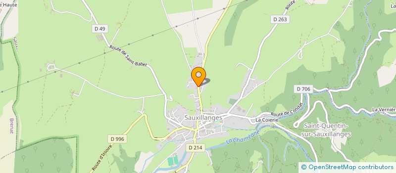 localisation de l'entreprise SCI LES CHAMPS ROUGES  SAUXILLANGES