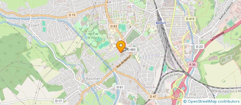 localisation de l'entreprise SCI LES CHAMPS VARTEAUX à BAVILLIERS