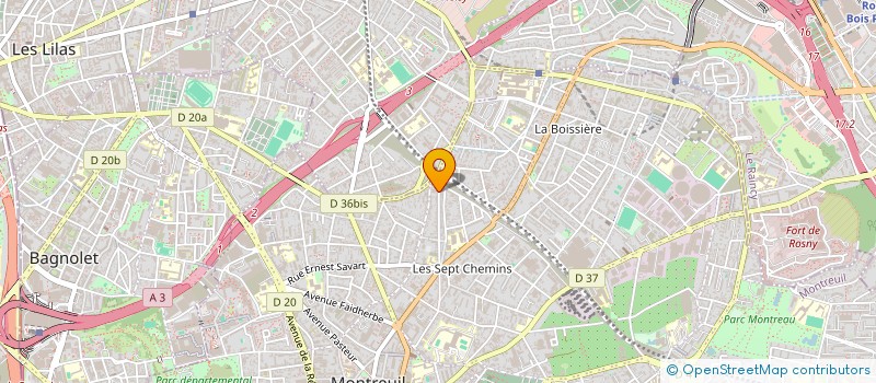 localisation de l'entreprise SCI LES CHANTEREINES à MONTREUIL