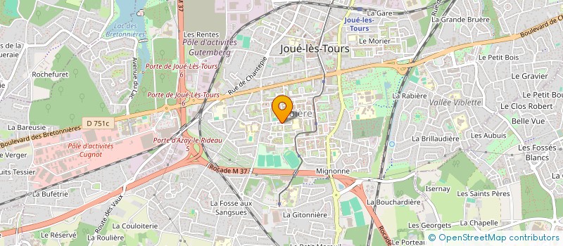 localisation de l'entreprise SCI LES CHANTERELLES à JOUE-LES-TOURS