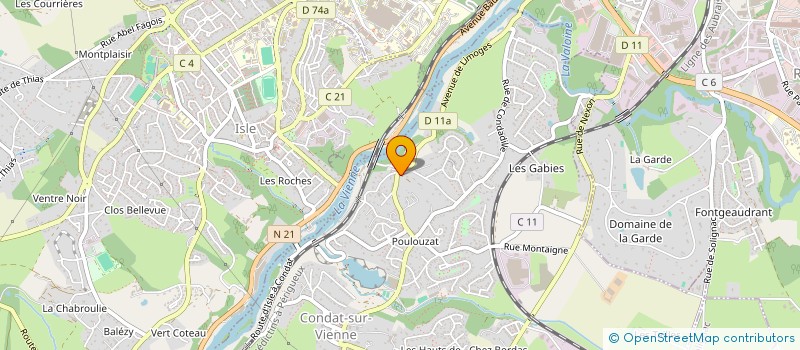 localisation de l'entreprise SCI LES CHAPAMES  CONDAT-SUR-VIENNE