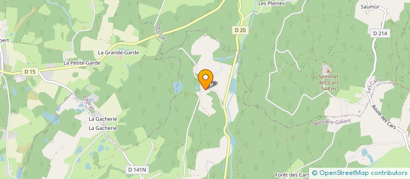 localisation de l'entreprise SCI LES CHARDIERES à BUSSIERE-GALANT