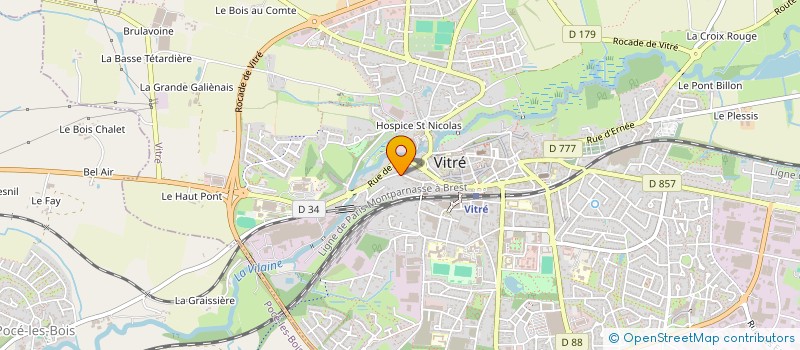 localisation de l'entreprise SCI LES CHARDONS BLEUS  VITRE