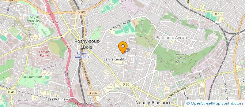 localisation de l'entreprise SCI LES CHARDONS ROSES à ROSNY-SOUS-BOIS