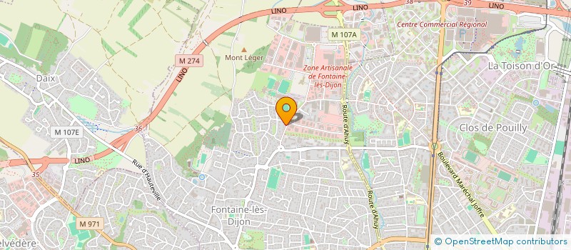 localisation de l'entreprise SCI LES CHARMES  FONTAINE-LES-DIJON