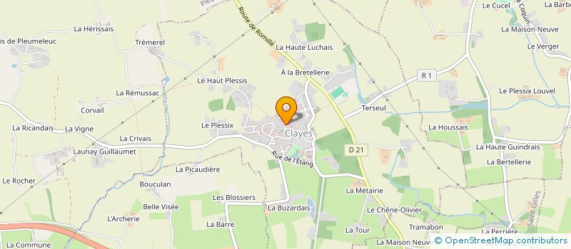 localisation de l'entreprise SCI LES CHARMES  CLAYES