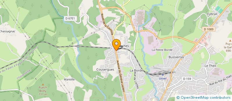 localisation de l'entreprise SCI LES CHARMILLES à USSEL