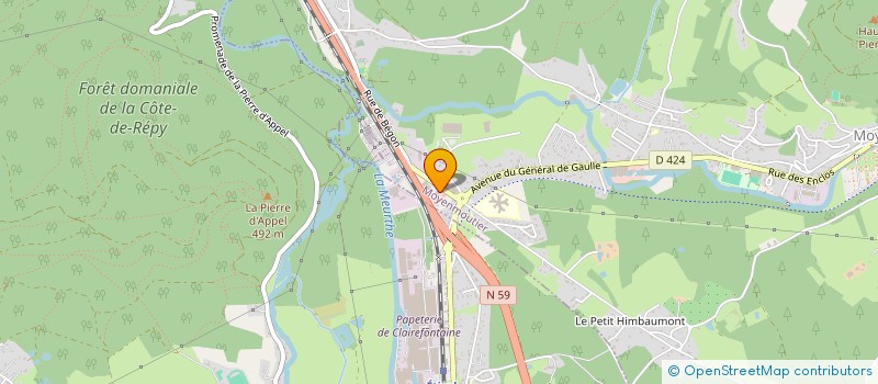 localisation de l'entreprise SCI LES CHASSEURS  MOYENMOUTIER