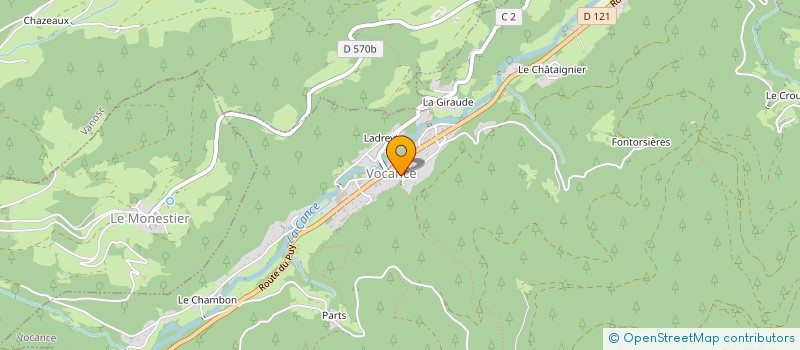 localisation de l'entreprise SCI LES CHATAIGNES D'ARDECHE  VOCANCE