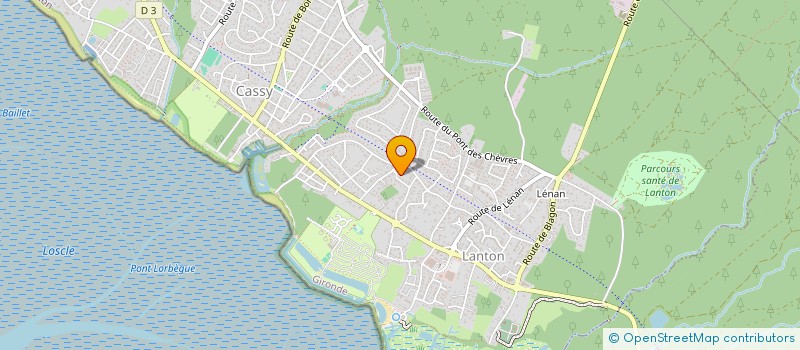 localisation de l'entreprise SCI LES CHATAIGNIERS  LANTON
