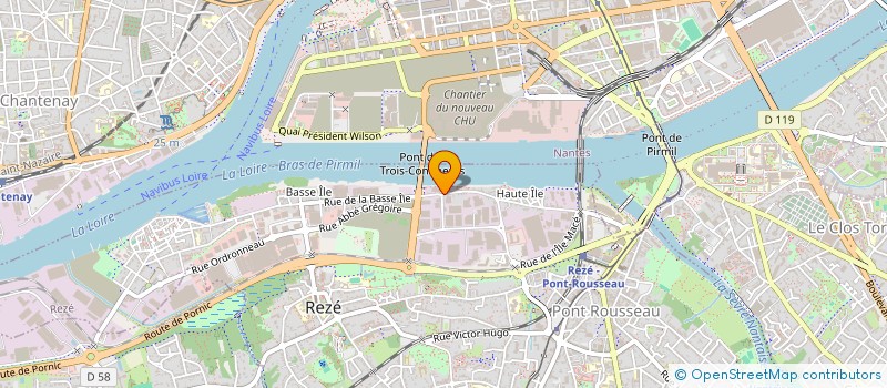 localisation de l'entreprise SCI LES CHATAIGNIERS  REZE