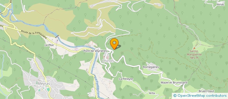 localisation de l'entreprise SCI LES CHATAIGNIERS  CHIROLS