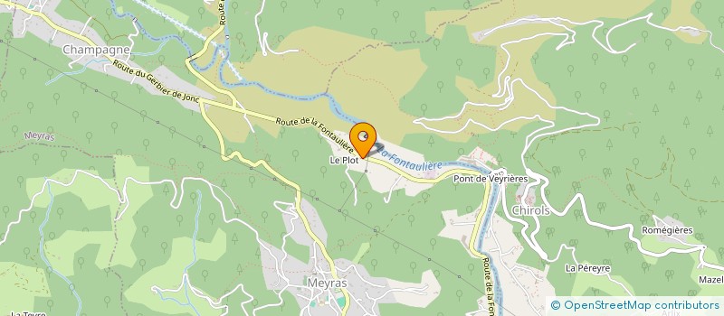 localisation de l'entreprise SCI LES CHATAIGNIERS MEYRAS à MEYRAS