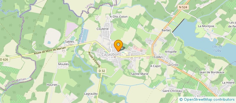 localisation de l'entreprise SCI LES CHATS D'OC  CAZAUBON