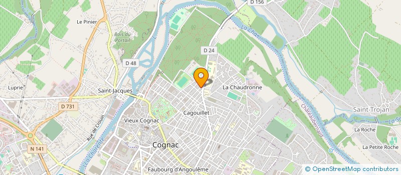 localisation de l'entreprise SCI LES CHAUMES DE BERTRAND à COGNAC