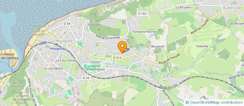 localisation de l'entreprise SCI LES CHAUMIERES DU GOLF à HOULGATE