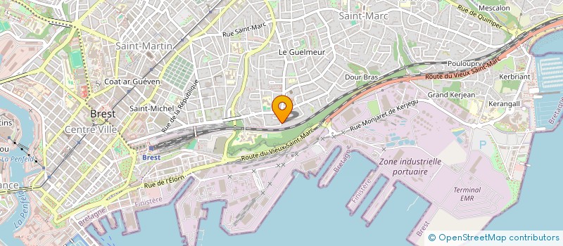 localisation de l'entreprise SCI LES CHEMINS DE TRAVERSE à BREST