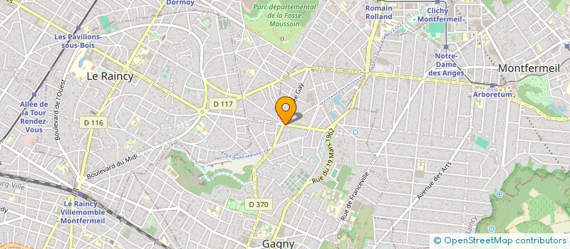 localisation de l'entreprise SCI  LES CHENES  GAGNY