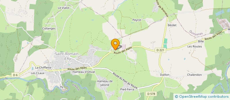 localisation de l'entreprise SCI LES CHENES  SAINT-ROMAIN-D'AY