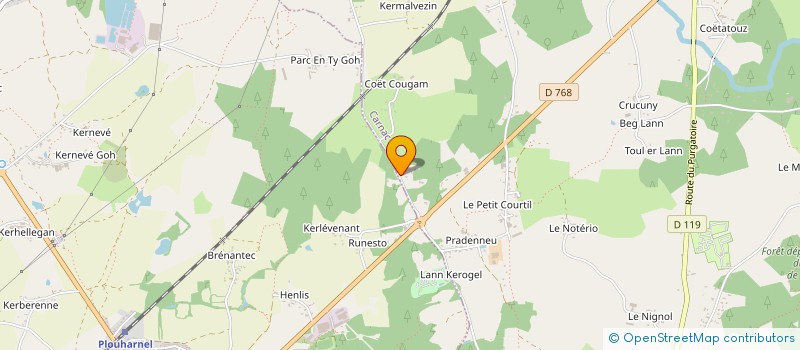 localisation de l'entreprise SCI LES CHENES  PLOUHARNEL